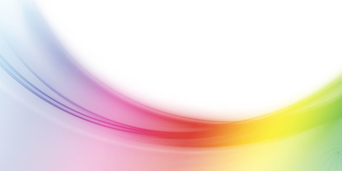 Wall Mural - Abstract background with a rainbow wave on a white background