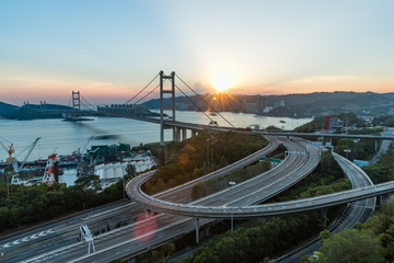 Wall Mural - bridge over the river