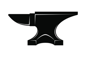 Canvas Print - Icon anvil for blacksmith. Symbol blacksmith logo. Sign silhouette anvil. Heavy industry. Vector illustration