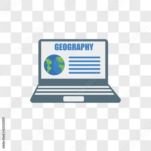 Fotografia Geography vector icon isolated on transparent background, Geography logo design