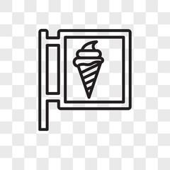 Wall Mural - Ice cream vector icon isolated on transparent background, Ice cream logo design