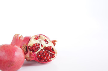 Wall Mural - Pomegranate on white