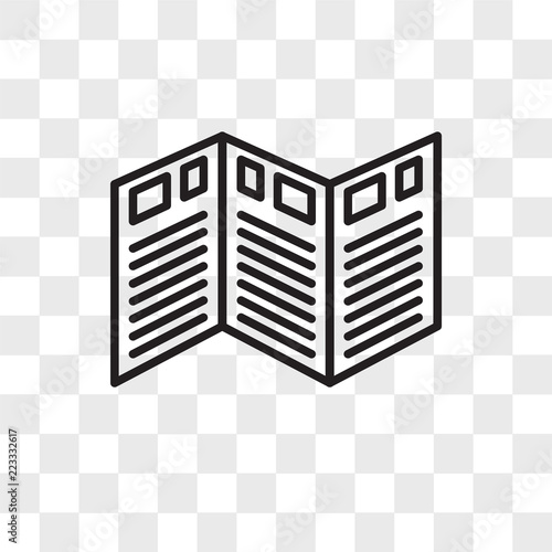 Leaflet vector icon isolated on transparent background, Leaflet logo ...