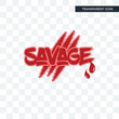 savage vector icon isolated on transparent background, savage logo design