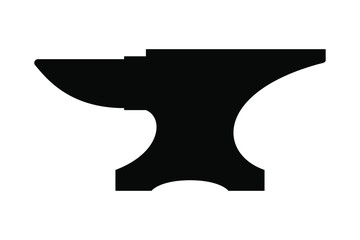 Canvas Print - Icon anvil for blacksmith. Symbol blacksmith logo. Sign silhouette anvil. Heavy industry. Vector illustration