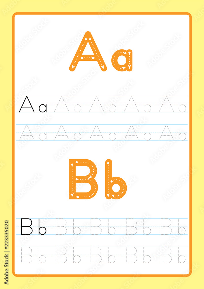 Alphabet letters tracing worksheet with alphabet letters. Basic writing ...
