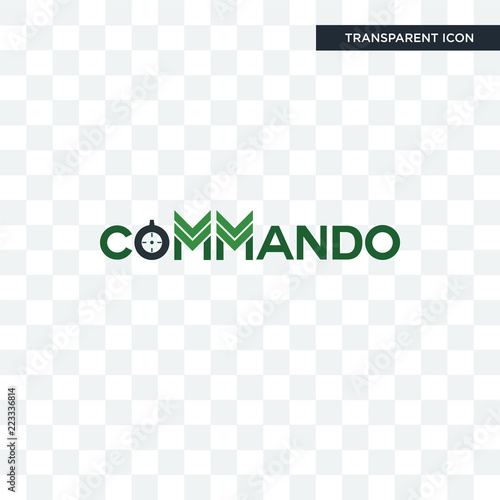 Fotografía commando vector icon isolated on transparent background, commando logo design