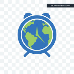 Wall Mural - earth hour vector icon isolated on transparent background, earth hour logo design