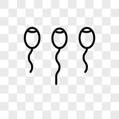 Spermatozoon vector icon isolated on transparent background, Spermatozoon logo design