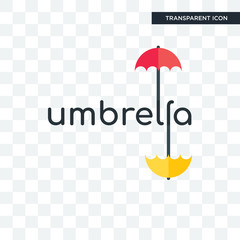 Wall Mural - umbrella vector icon isolated on transparent background, umbrella logo design