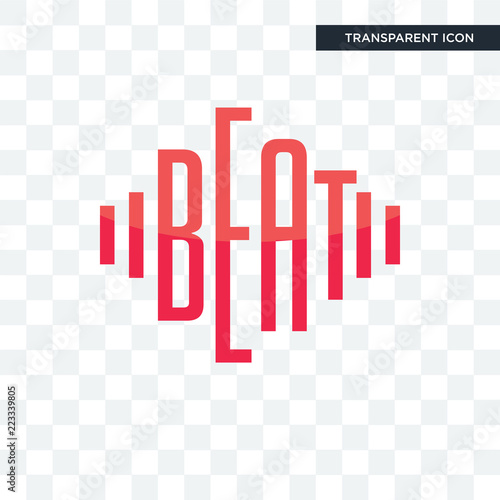 Photo  beat vector icon isolated on transparent background, beat logo design