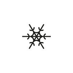 Wall Mural - Creative Christmas snowflake line icon. Pattern, frost, New Year. Winter concept. Vector illustration can be used for topics like design, season, weather