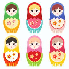 Sticker - Russian doll set