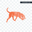 bloodhound vector icon isolated on transparent background, bloodhound logo design