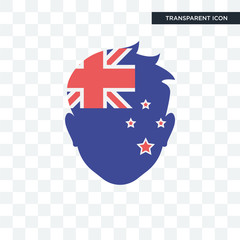 Wall Mural - New zealand vector icon isolated on transparent background, New zealand logo design