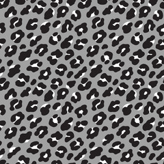 Wall Mural - Leopard print seamless pattern. Vector illustration background