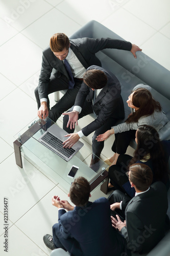 Fotografie, Obraz Row of business people waiting for an interview. Concept about b