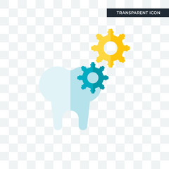 Wall Mural - Tooth vector icon isolated on transparent background, Tooth logo design