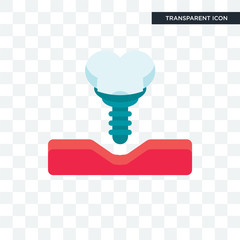 Wall Mural - Tooth vector icon isolated on transparent background, Tooth logo design