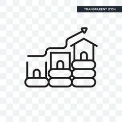 Poster - House vector icon isolated on transparent background, House logo design