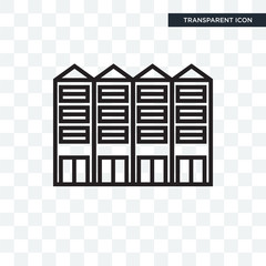 Poster - House vector icon isolated on transparent background, House logo design