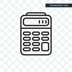 Poster - Calculator vector icon isolated on transparent background, Calculator logo design