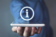 © andranik123 - Man holding tablet with Information Symbol. Business concept
