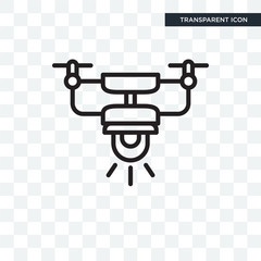 Wall Mural - drone vector icon isolated on transparent background, drone logo design