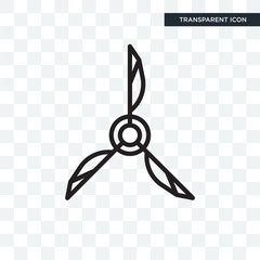 Wall Mural - propeller vector icon isolated on transparent background, propeller logo design