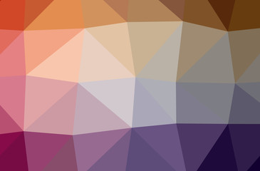 Illustration of orange abstract polygon beautiful multicolor background.