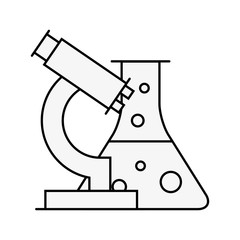 Poster - biology laboratory microscope test tube equipment