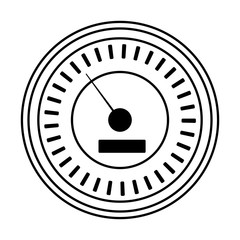 Poster - Internet speedometer symbol in black and white