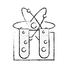 Poster - test tube atom molecule chemistry laboratory