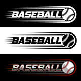 Color vector logo on the theme of baseball with a picture of a baseball ball on black and white background