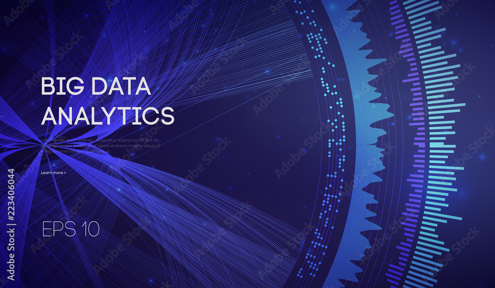 Big Data. Business inteligence technology background. Binary code ...