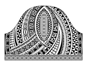 Sticker - Polynesian style half sleeve tattoo template