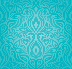 turquoise floral holiday vintage background wallpaper green blue fashion decorative design