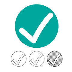 Check mark icon vector