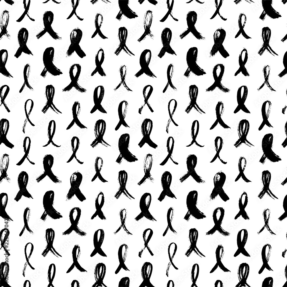 Seamless pattern with cancer ribbons. Stock Vector | Adobe Stock