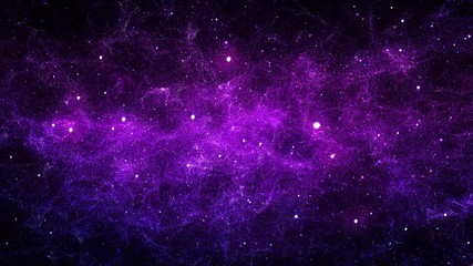 Galaxy Nebula Space Universe Loop Sky Colorful Stars Background 4K