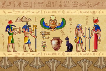 Poster - Egypt Horizontal Illustration