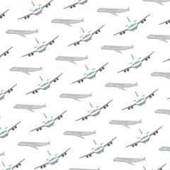 Wall Mural - airplanes flying pattern background