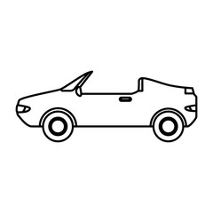 Sticker - convertible car vehicle isolated icon