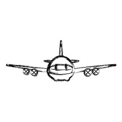 Wall Mural - airplane flying isolated icon