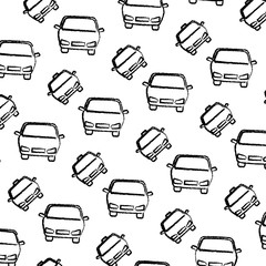 Canvas Print - taxi and cars pattern