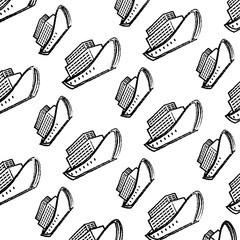 Sticker - cruices ships pattern background