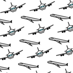 Wall Mural - airplanes flying pattern background