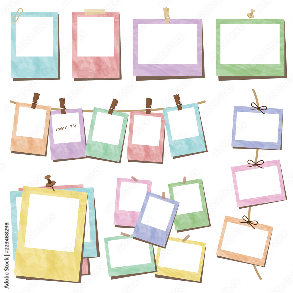 水彩風　フォトフレーム　セット