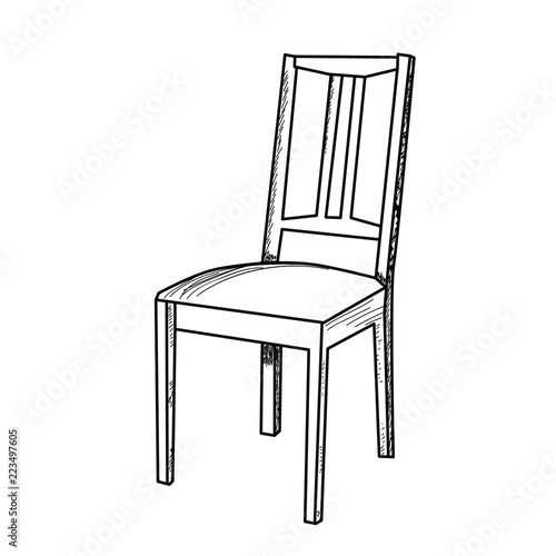 vector isolated sketch of chair wooden buy this stock vector and explore similar vectors at adobe stock adobe stock chair wooden buy this stock vector
