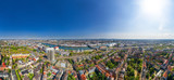 Fototapeta Miasto - Luftbild Blick über Ludwigshafen und Mannheim